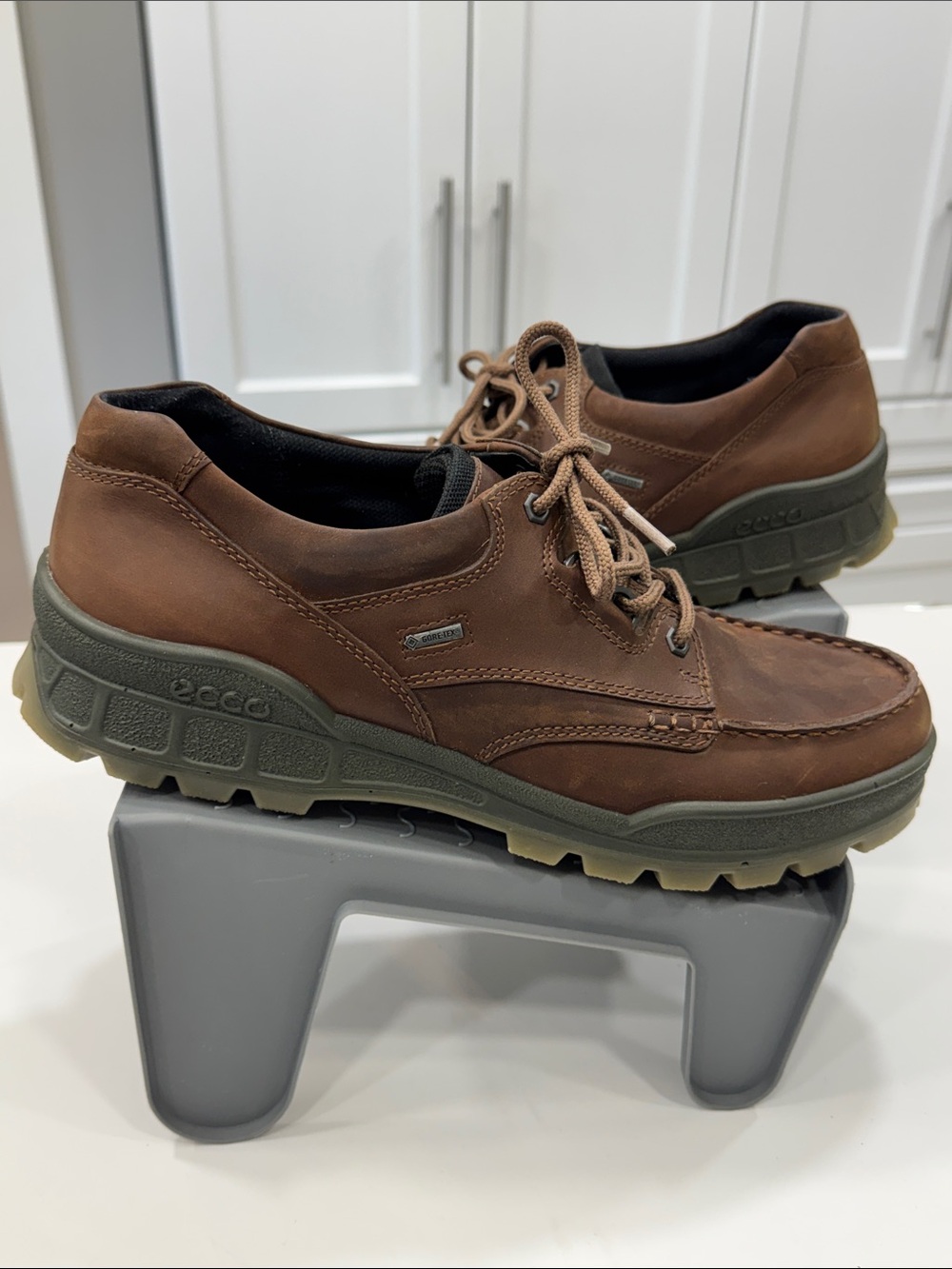 ECCO Track GORE-TEX Brown Leather Walking Shoes – Men’s EU 46 / US 12–12.5 - Picture 4 of 16